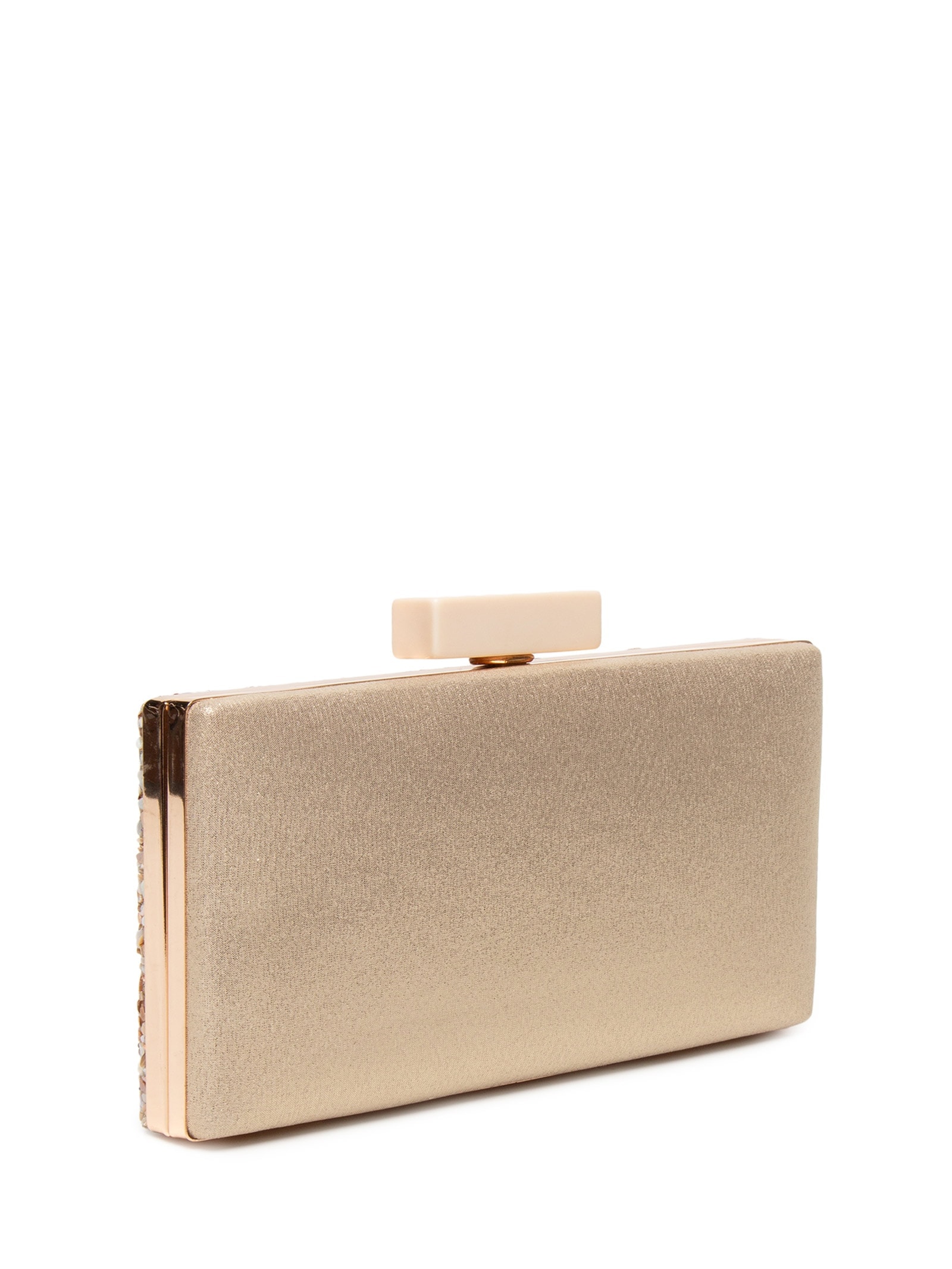 Bolsa Feminina Clutch Cascalho Bege Market 33