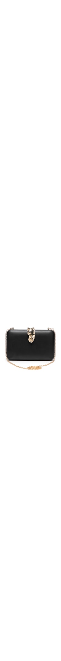 Bolsa Feminina Clutch Com Fivela De Metal - Preto