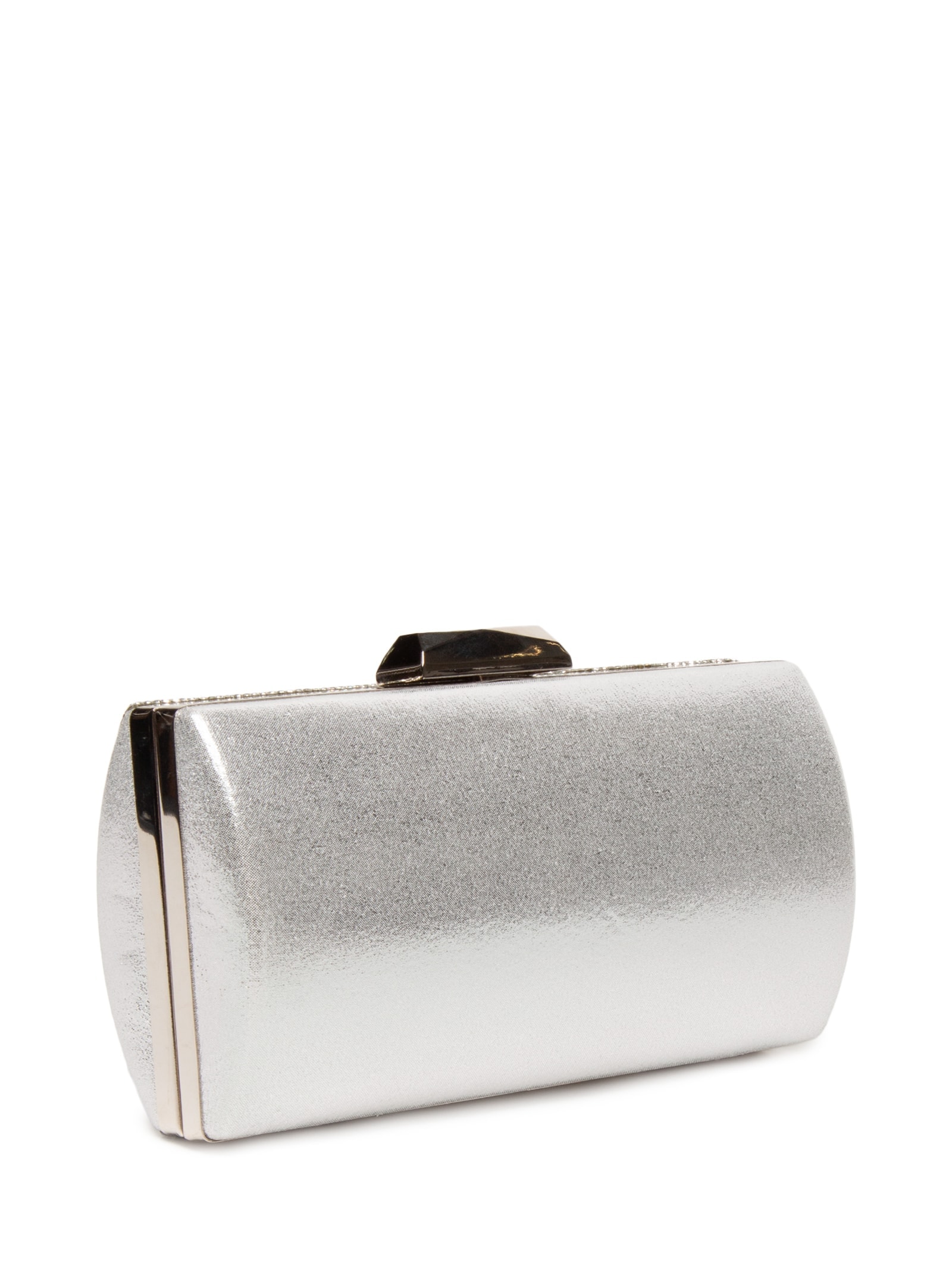 Bolsa Feminina Clutch Com Strass Prateado Market 33