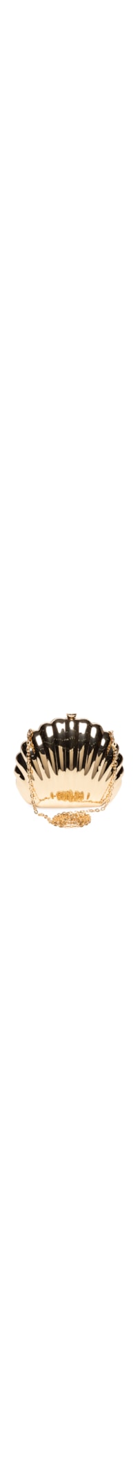 Bolsa Feminina Clutch Concha - Dourado
