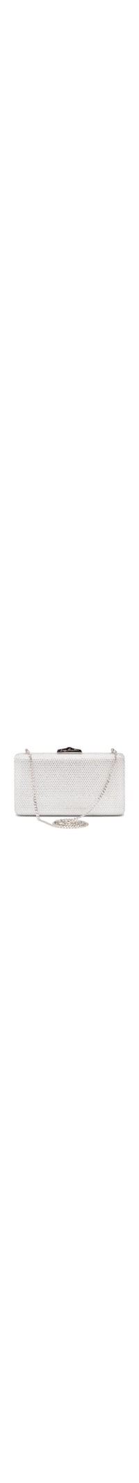 Bolsa Feminina Clutch Cristais - Prata