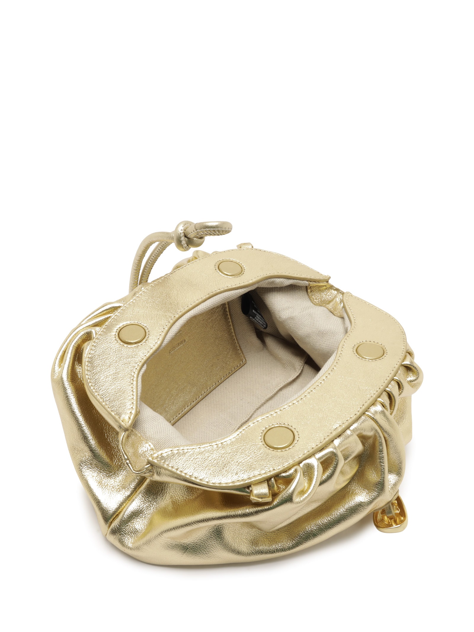 Bolsa Feminina Clutch de Couro Média com Corrente Dourado Arezzo