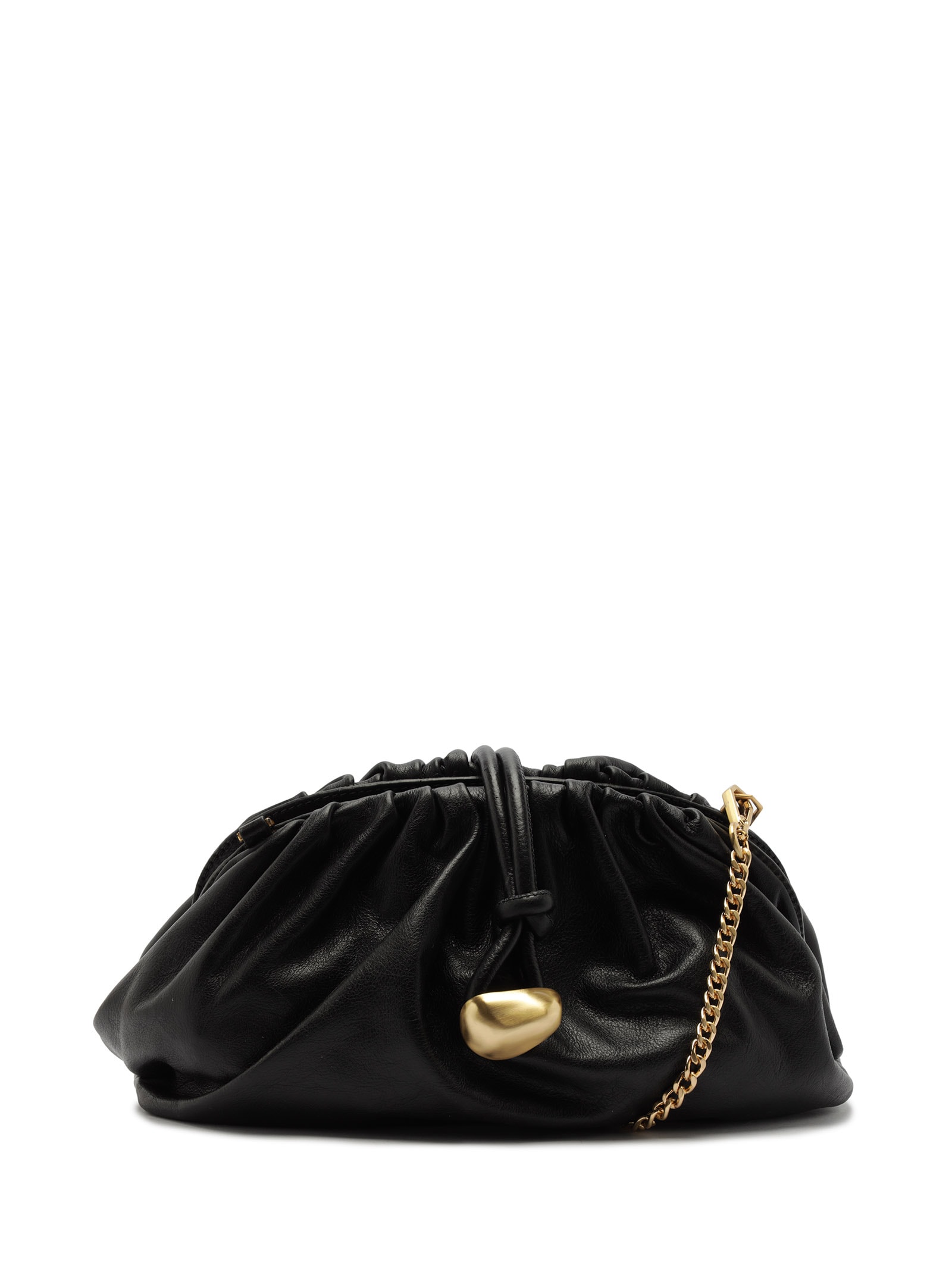 Bolsa Feminina Clutch de Couro Média com Corrente – Preto Arezzo