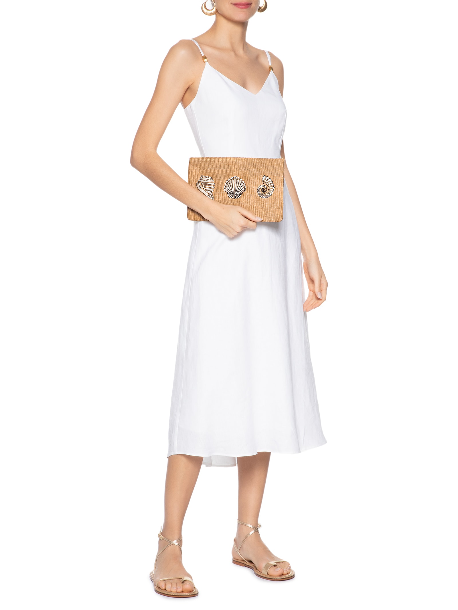Bolsa Feminina Clutch Fer Ocean Bege Le Lis