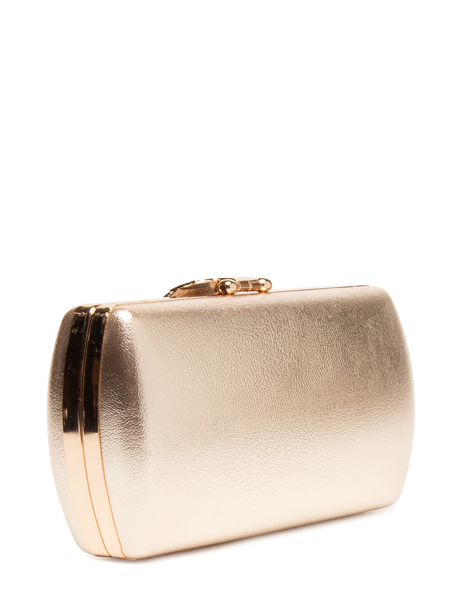 Bolsa Feminina Clutch Folhagem Dourado Market 33