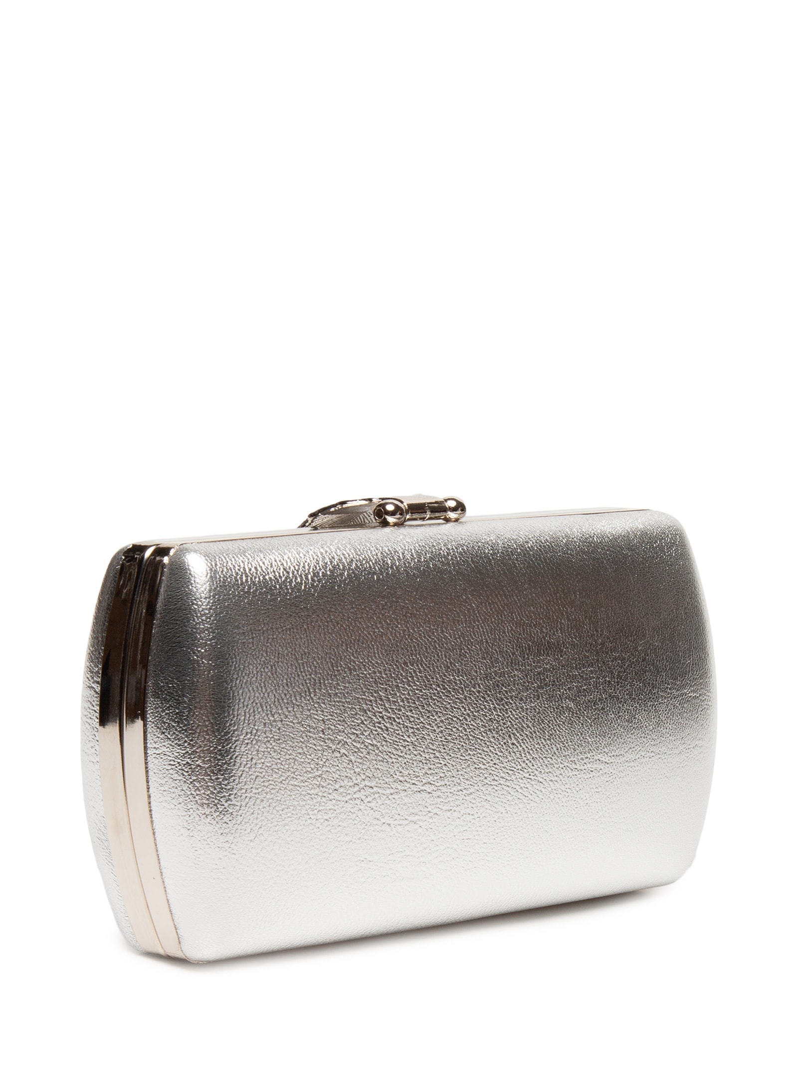 Bolsa Feminina Clutch Folhagem Prateado Market 33