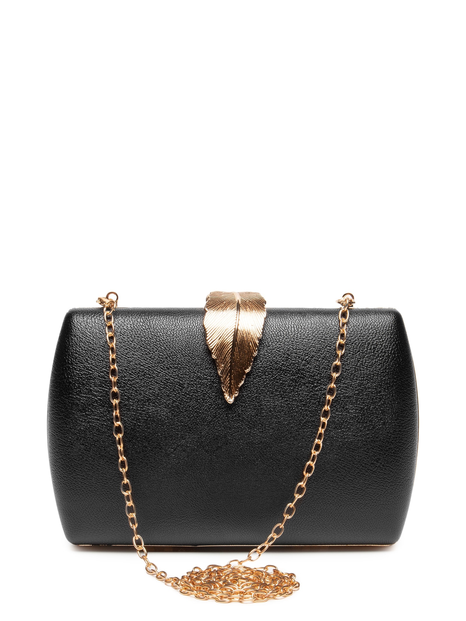 Bolsa Feminina Clutch Folhagem Preto Market 33