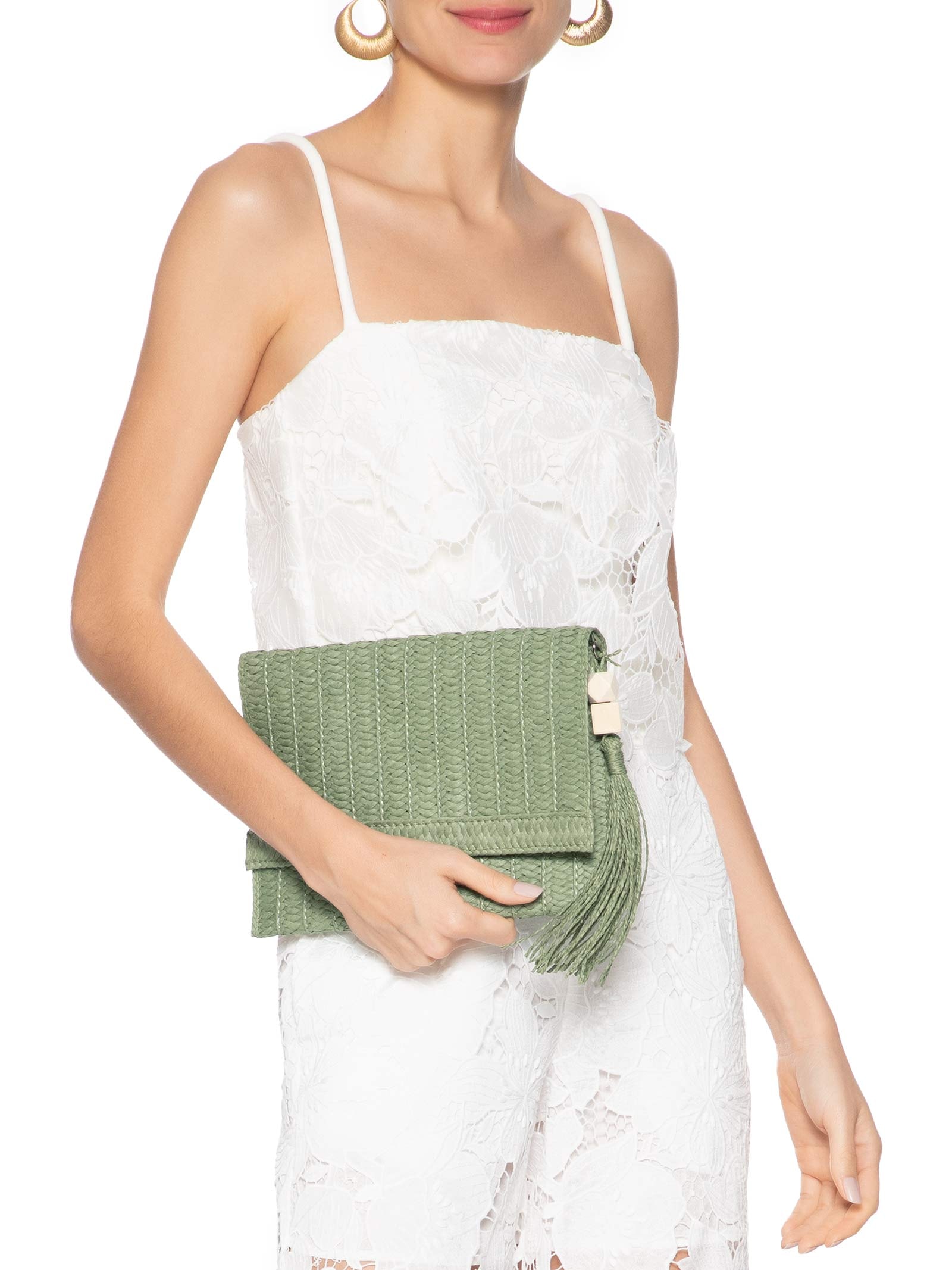 Bolsa Feminina Clutch Isa Verde Le Lis