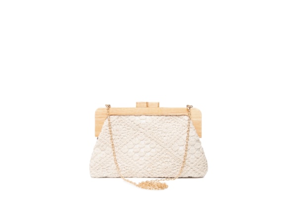 Bolsa Feminina Clutch Jacquard - Branco