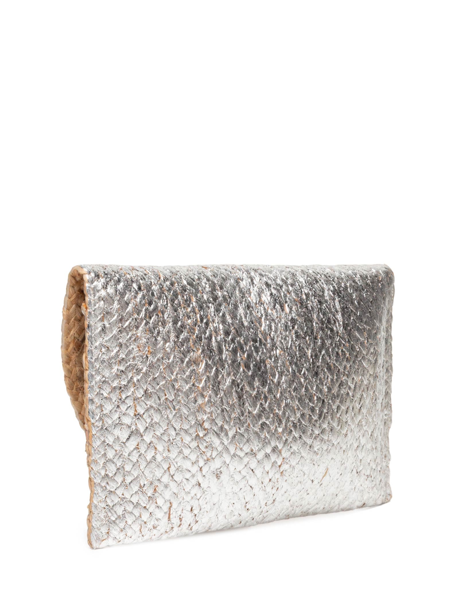 Bolsa Feminina Clutch Liana Mirror Silver Prateado Le Lis