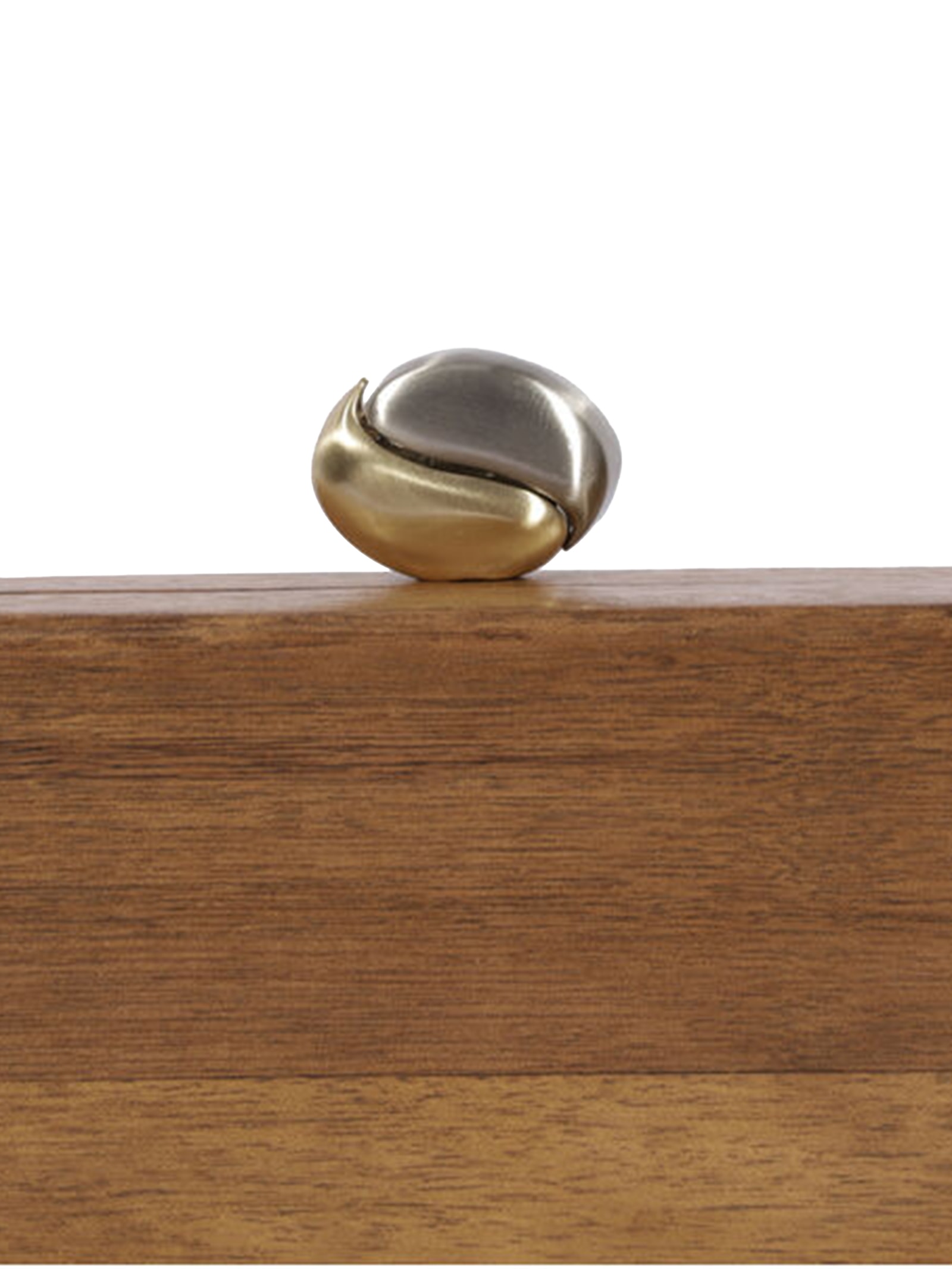 Bolsa Feminina Clutch Madeira Antonella Bege Schutz + Nati Vozza