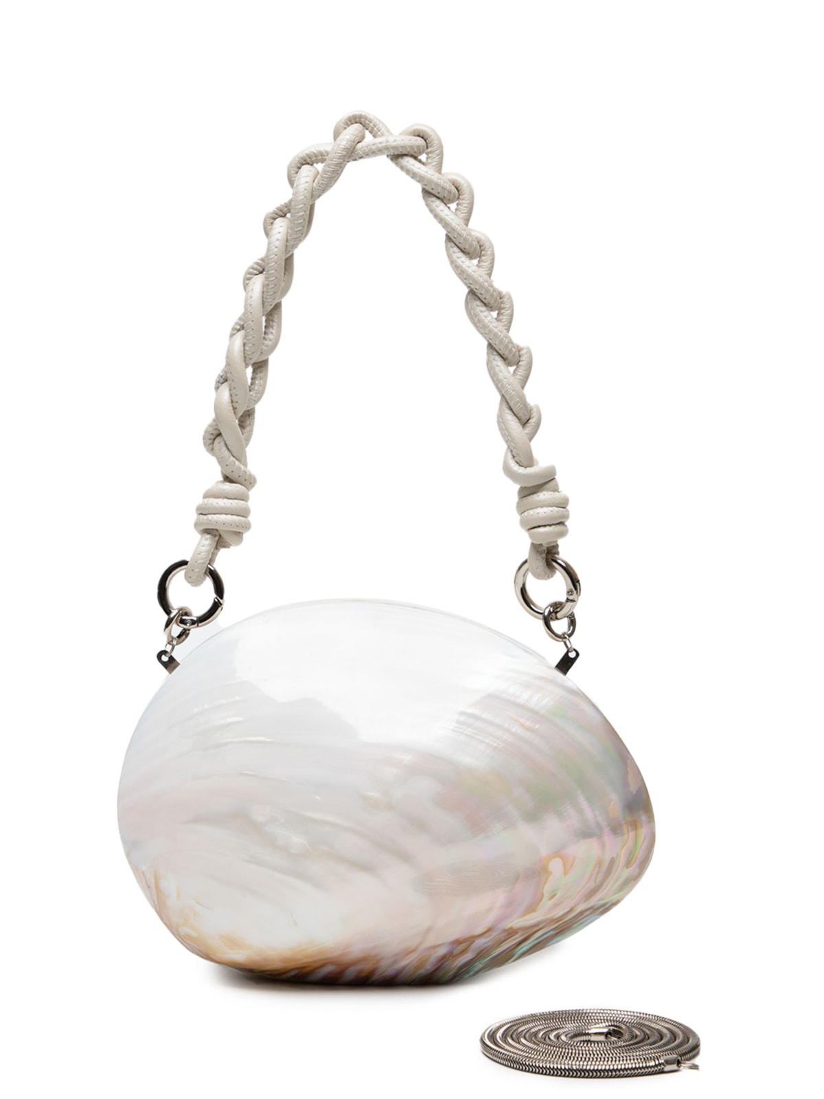 Vista 2 Bolsa Feminina Clutch Madrepérola Concha - Off White NATURAIS NATURAIS