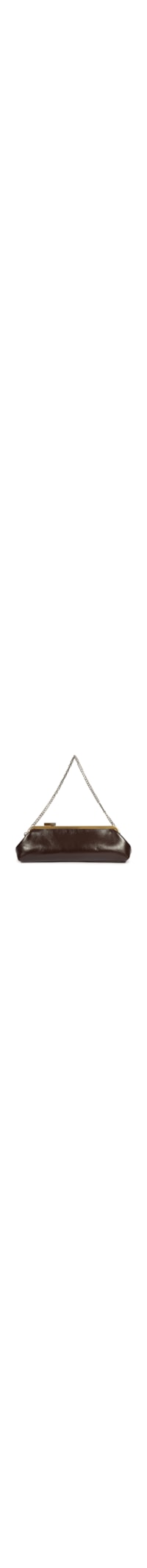 Bolsa Feminina Clutch Nyra Couro - Marrom