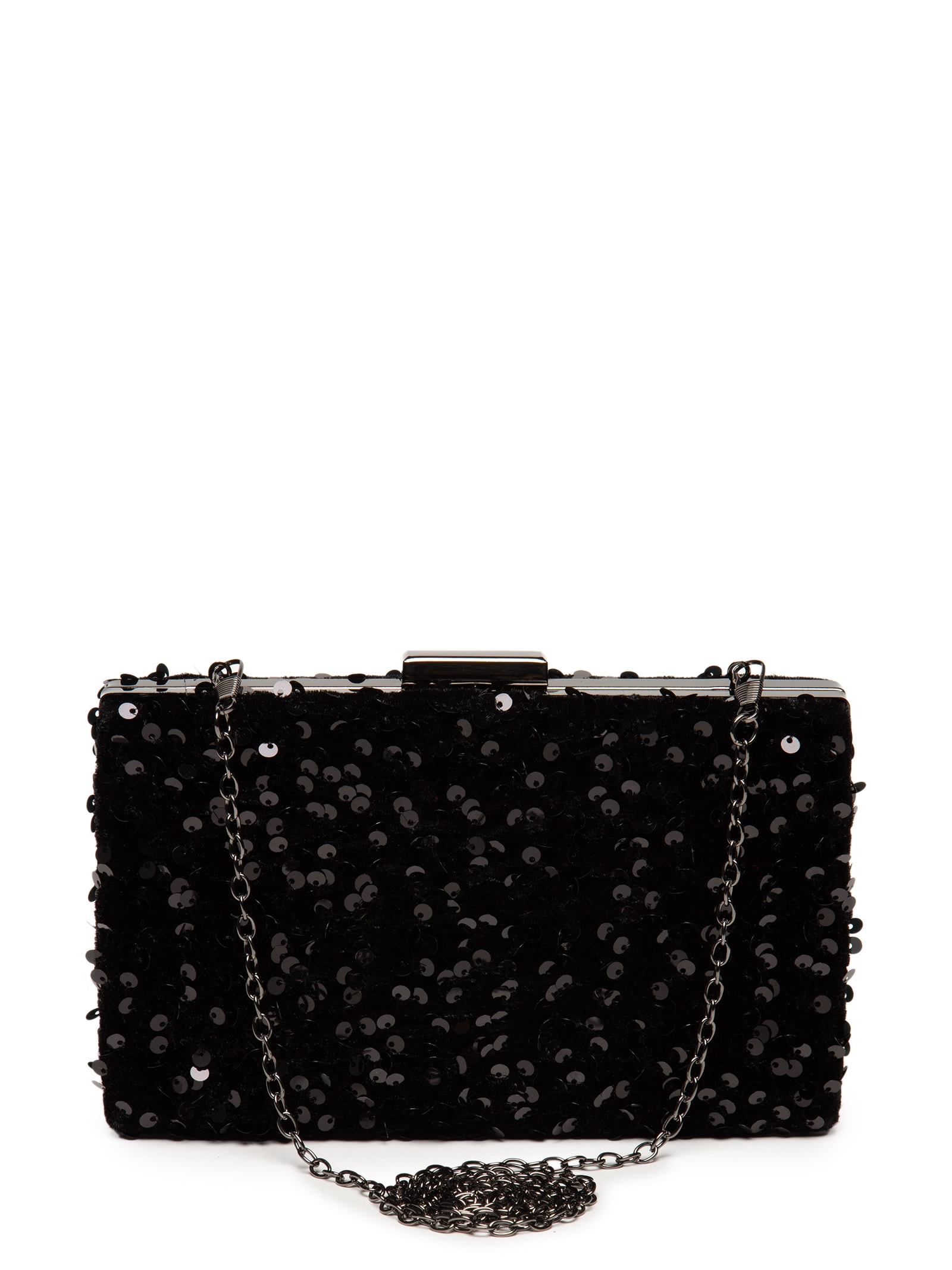 Bolsa Feminina Clutch Paetê Preto Market 33
