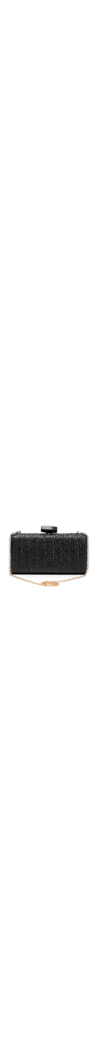 Bolsa Feminina Clutch Palha - Preto