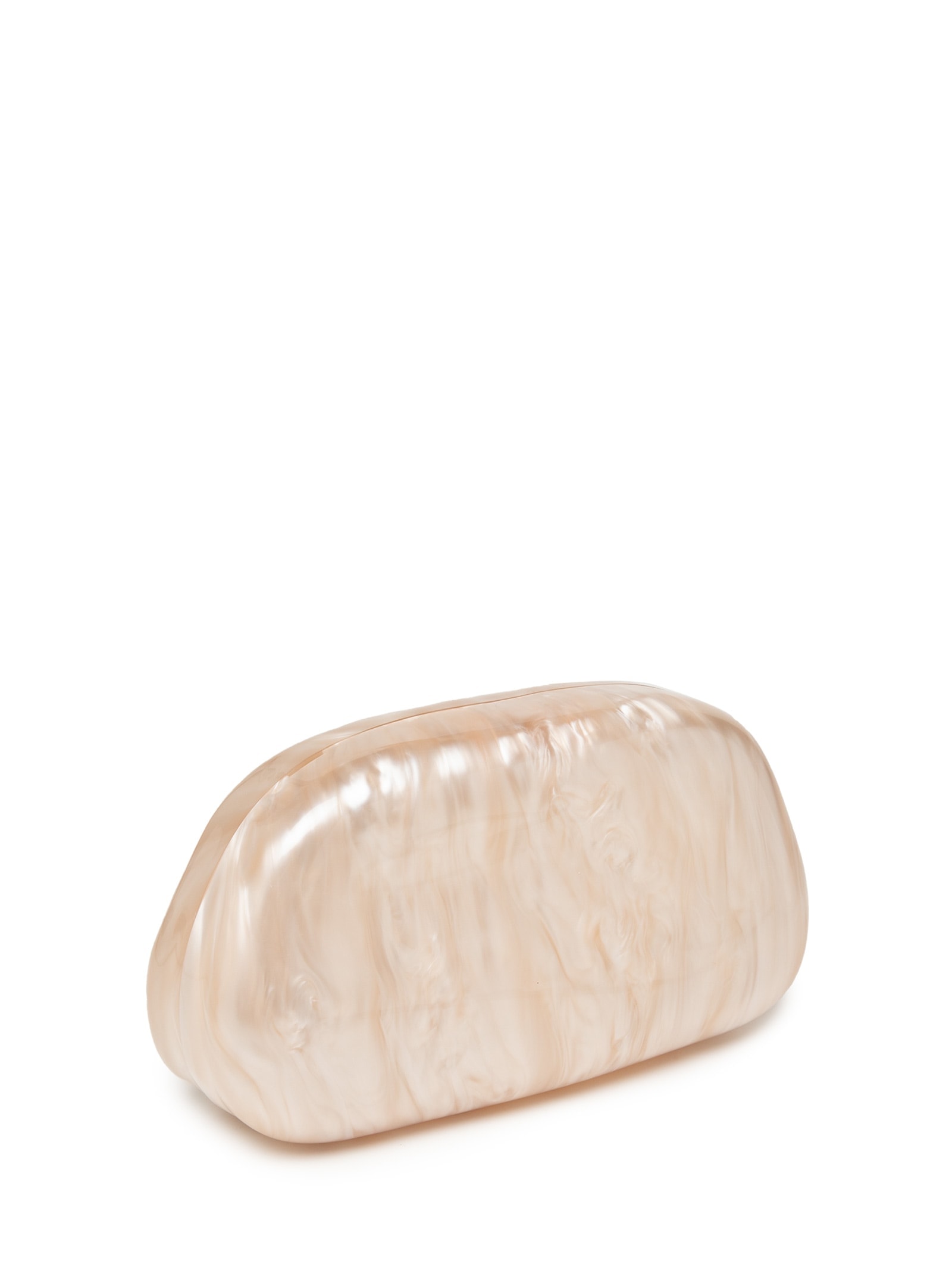 Bolsa Feminina Clutch Perolada Com Detalhe Orgânico Metalizado Bege Market 33