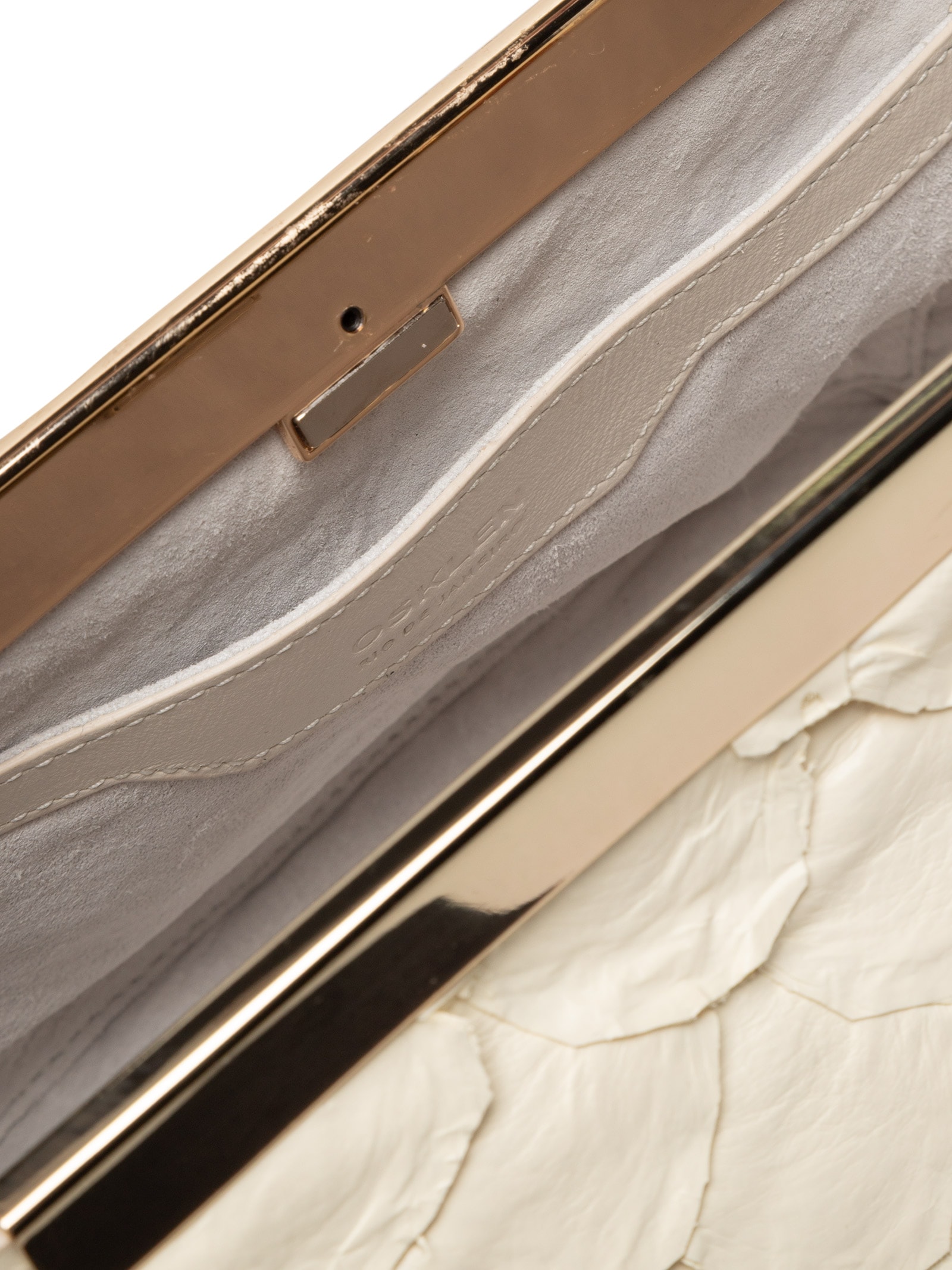 Bolsa Feminina Clutch Pirarucu Ité Branco Osklen