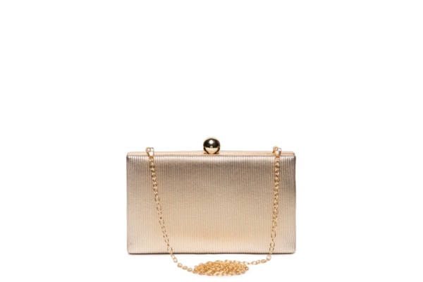Bolsa Feminina Clutch Ripada - Dourado