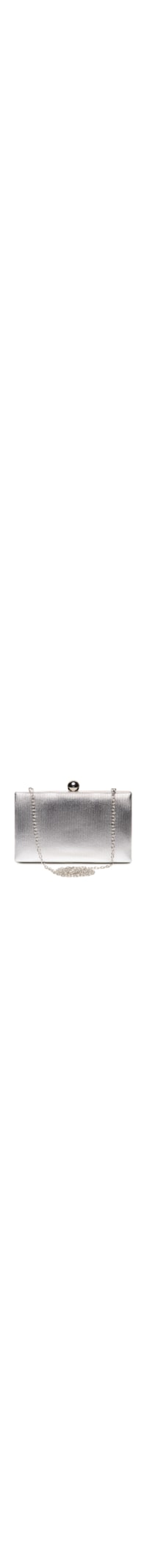 Bolsa Feminina Clutch Ripada - Prateado
