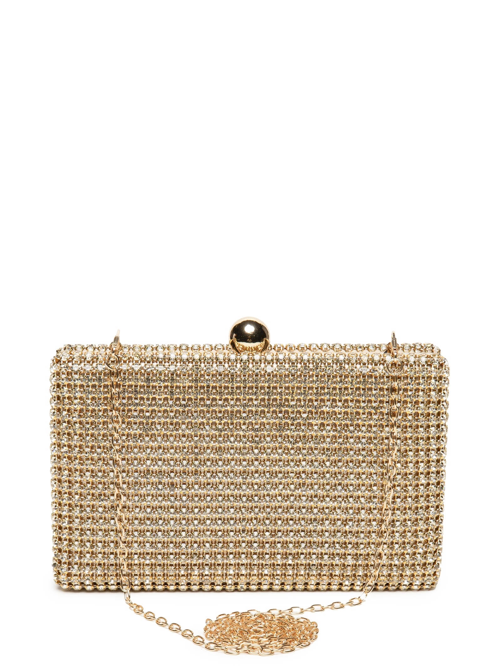 Bolsa Feminina Clutch Strass Dourado Market 33