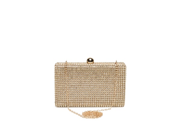 Bolsa Feminina Clutch Strass - Dourado