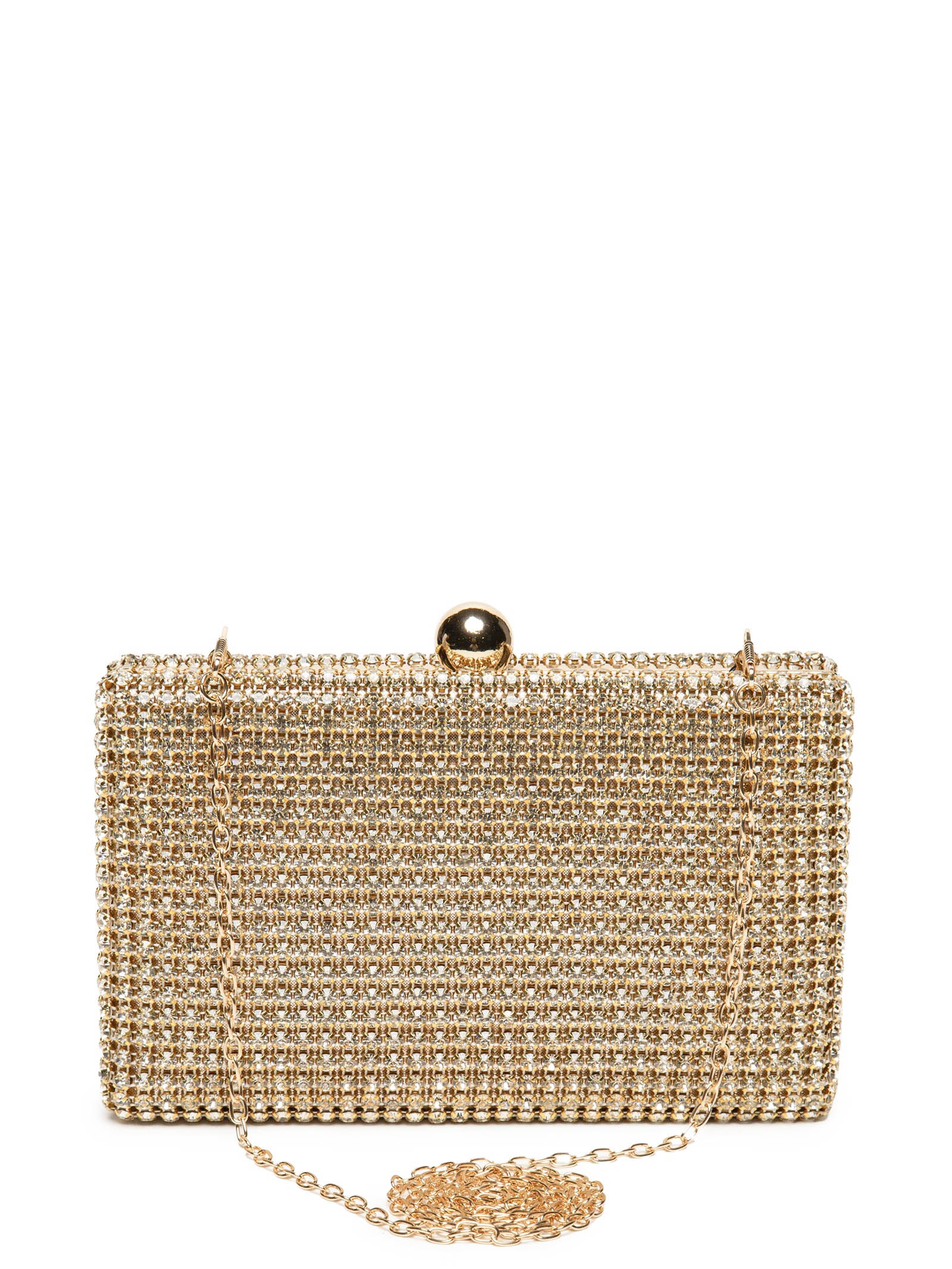 Bolsa Feminina Clutch Strass Dourado Market 33