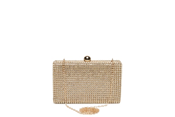 Bolsa Feminina Clutch Strass - Dourado