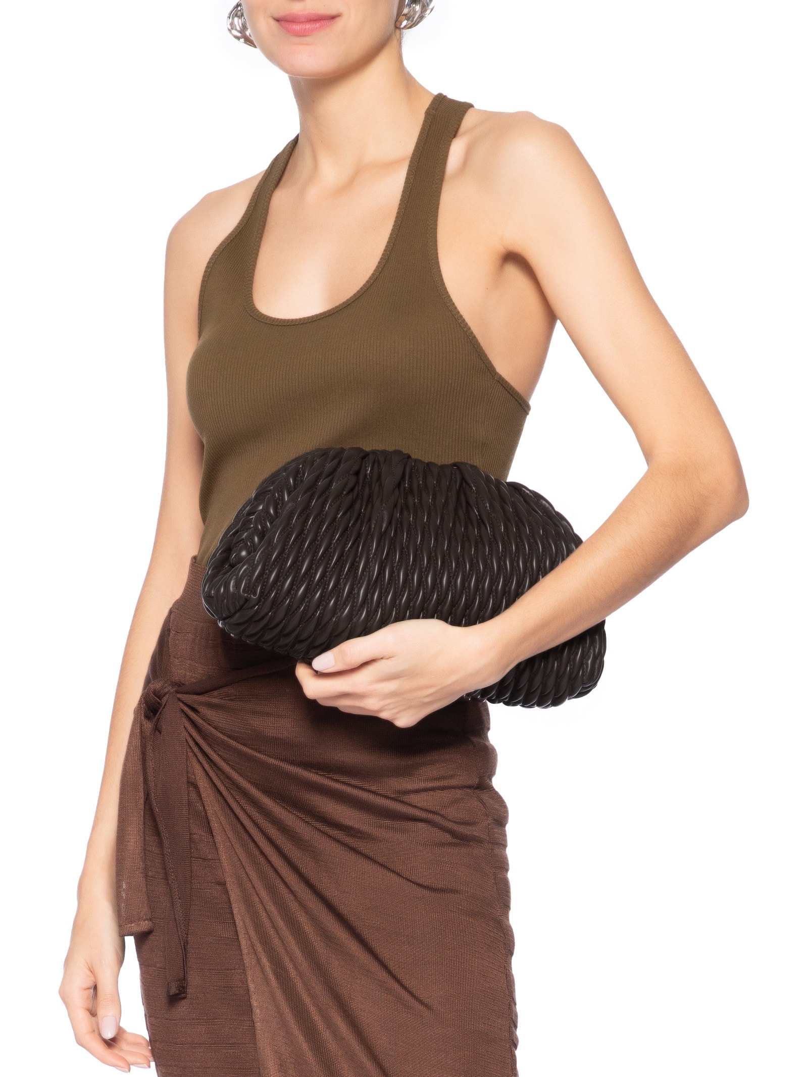 Bolsa Feminina Cluth Jana Marrom Le Lis