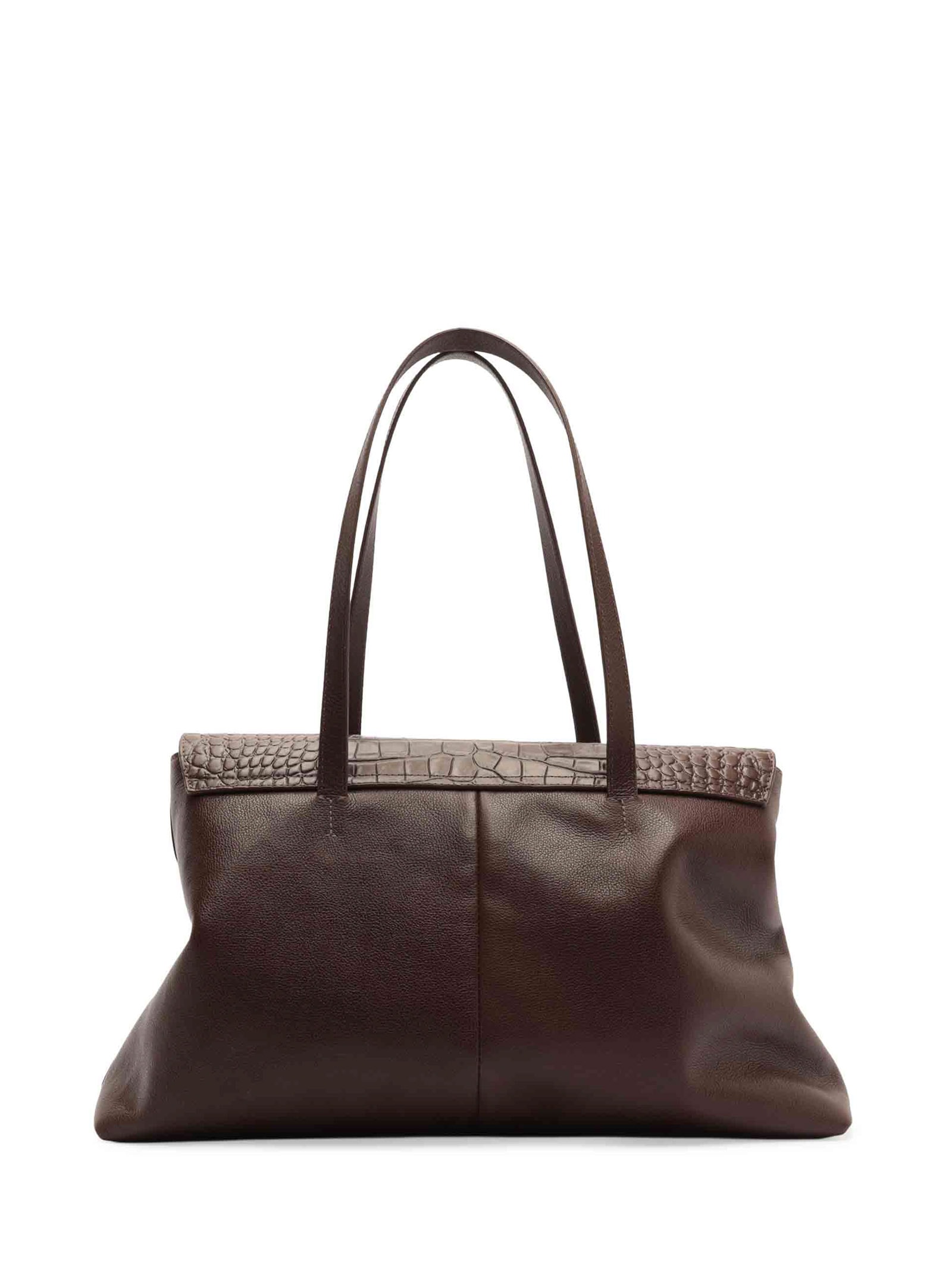 Bolsa Feminina Couro Croco Marrom Arezzo