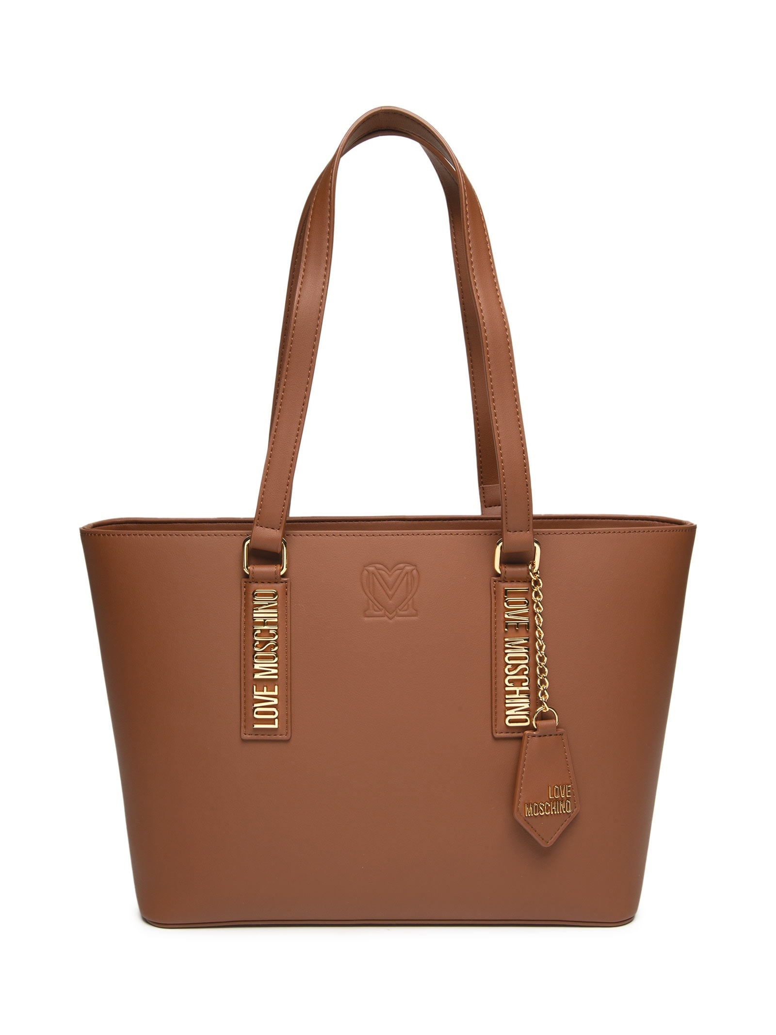 Bolsa Feminina Couro Marrom Love Moschino