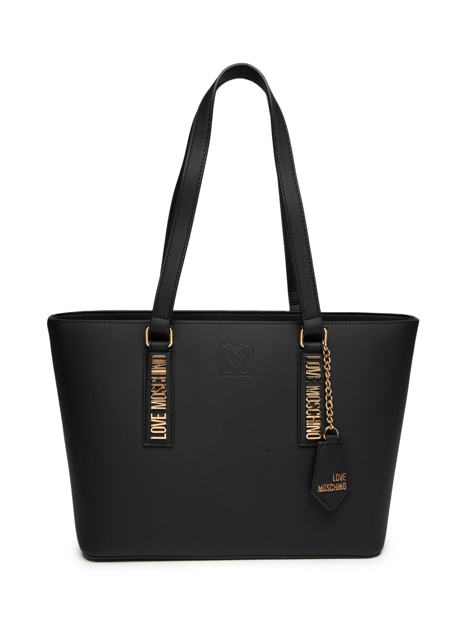 Bolsa Feminina Couro Preto Love Moschino