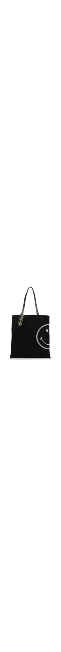 Bolsa Feminina Croche Smiley - Preto