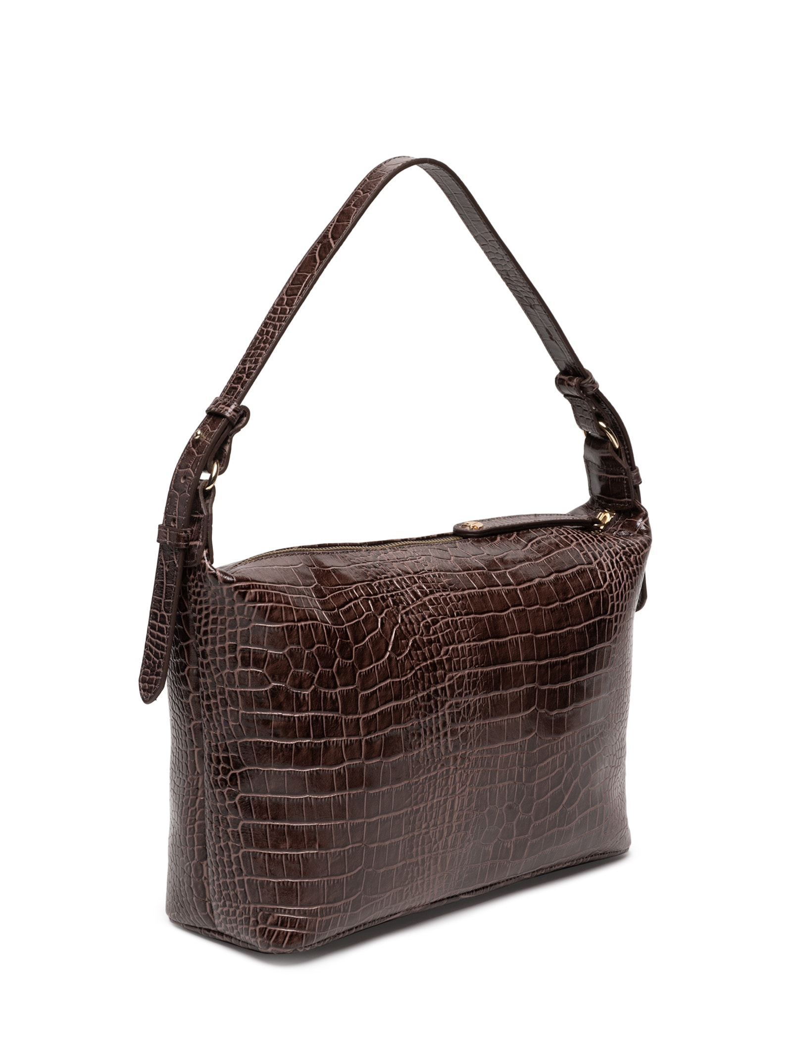Bolsa Feminina Croco Dacar Marrom Luiza Barcelos