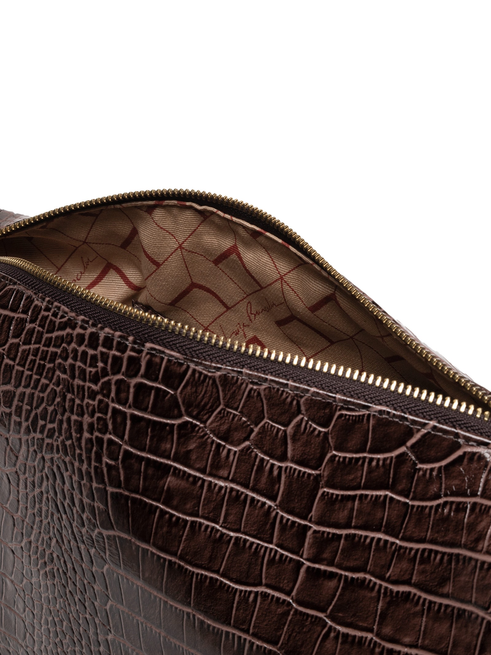 Bolsa Feminina Croco Dacar Marrom Luiza Barcelos