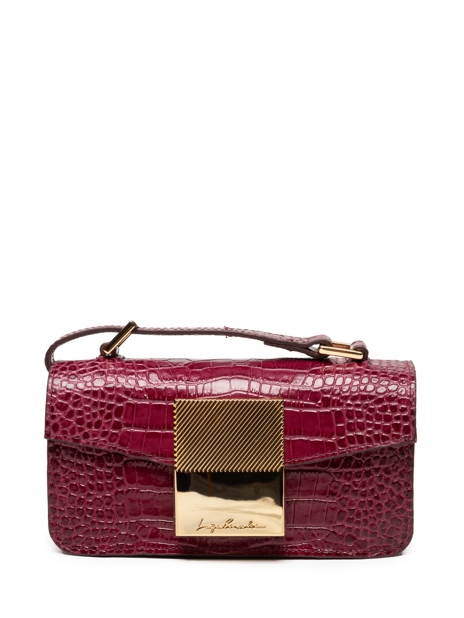 Luiza Barcelos - Bolsa Feminina Croco Dacar Marsala - Vinho