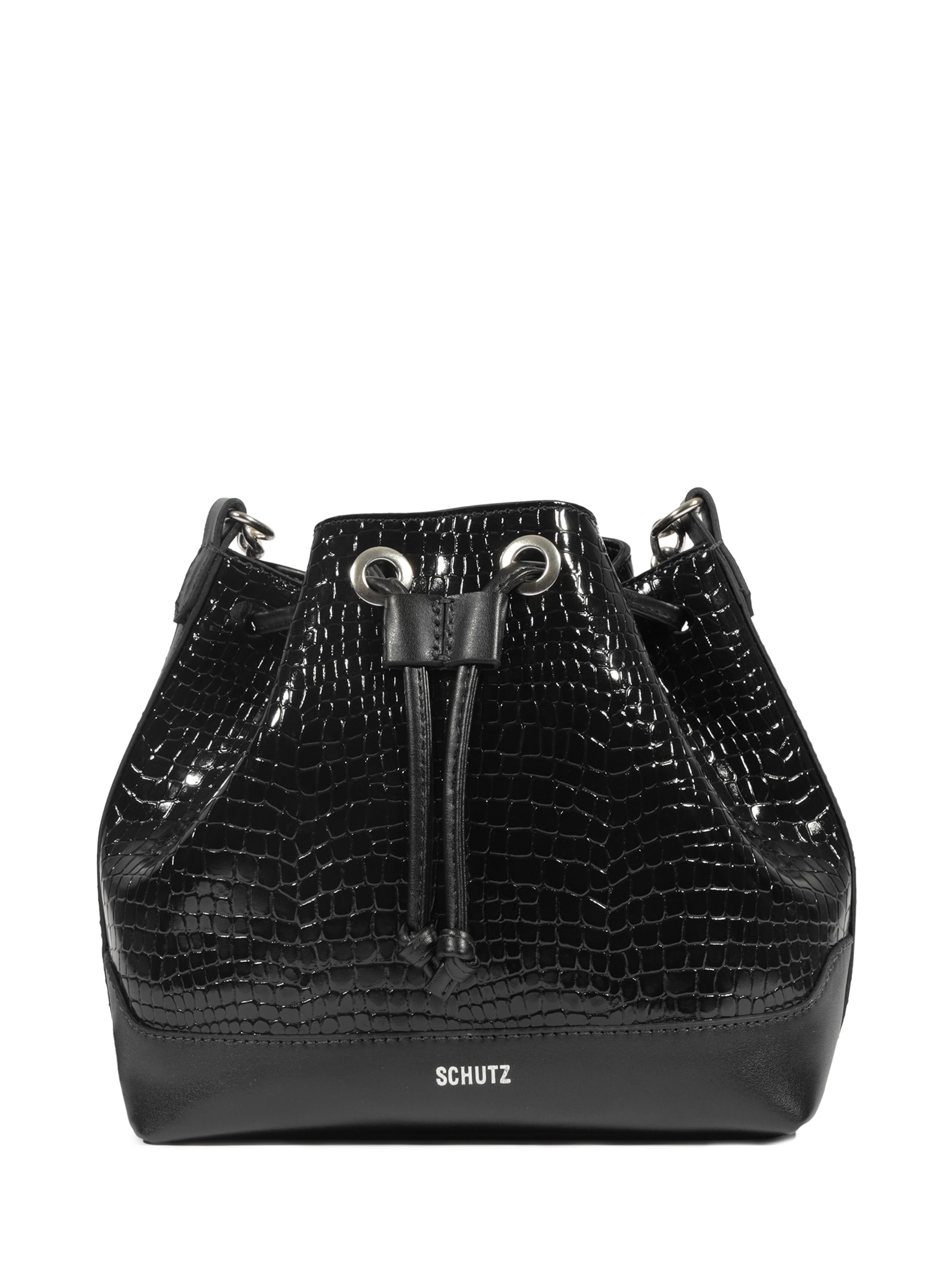 Schutz - Bolsa Feminina Croco - Preto