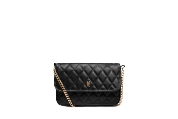 Bolsa Feminina Crossbody Matelasse E Enfeite - Preto