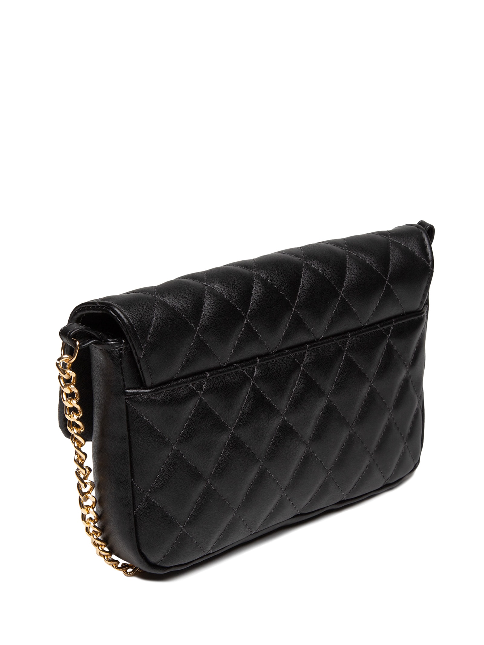 Bolsa Feminina Crossbody Matelasse E Enfeite Preto Lança Perfume
