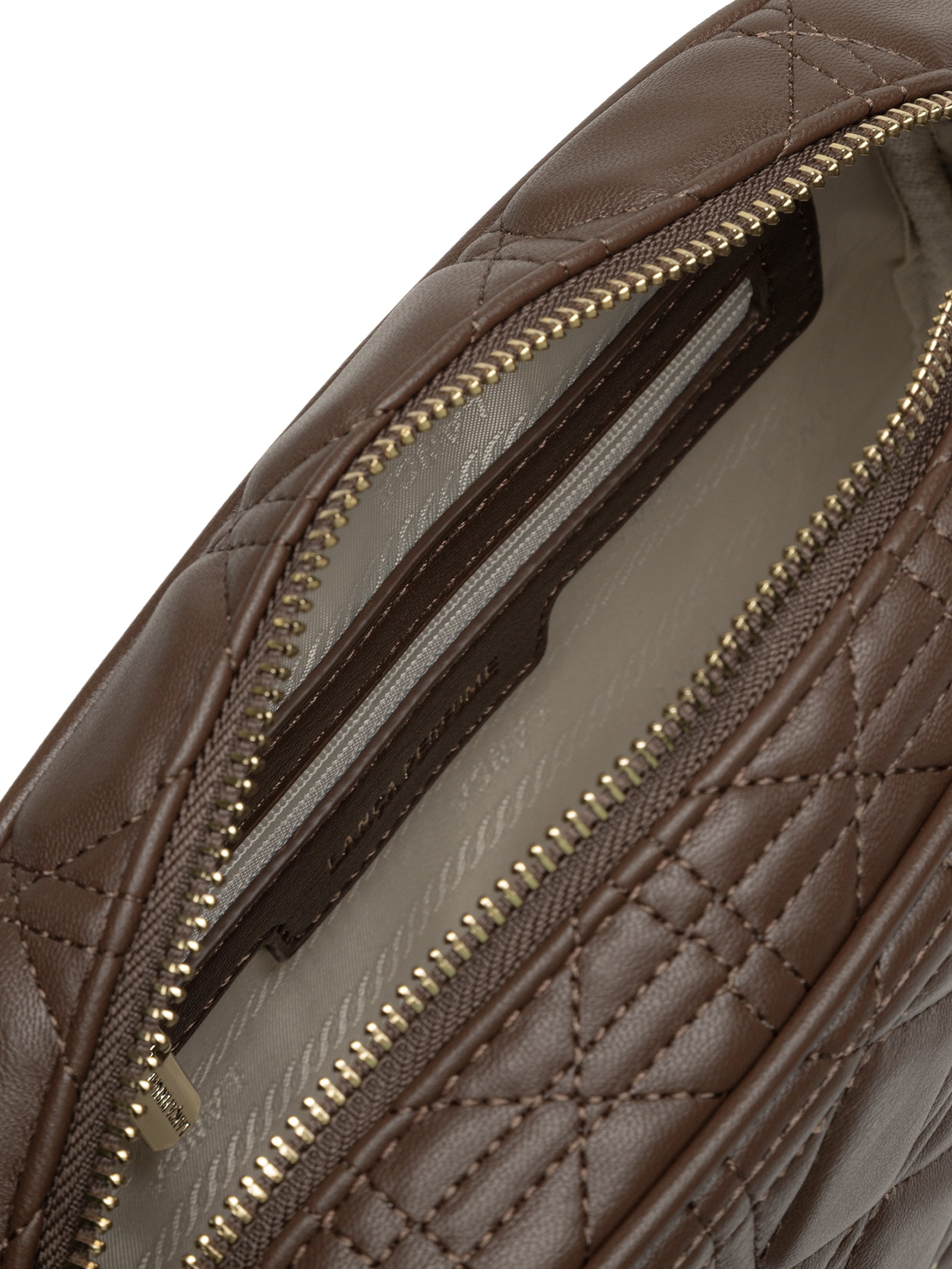 Bolsa Feminina Crossbody Matelassê Pequena Marrom Lança Perfume