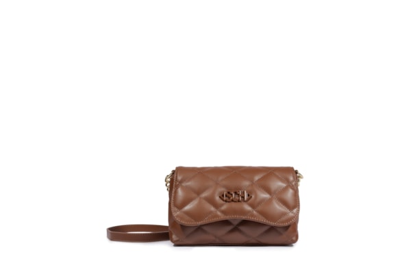 Bolsa Feminina Crossbody Pequena Matelassê - Marrom