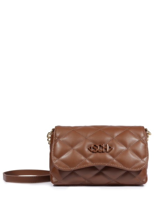 Bolsa Feminina Crossbody Pequena Matelassê – Marrom