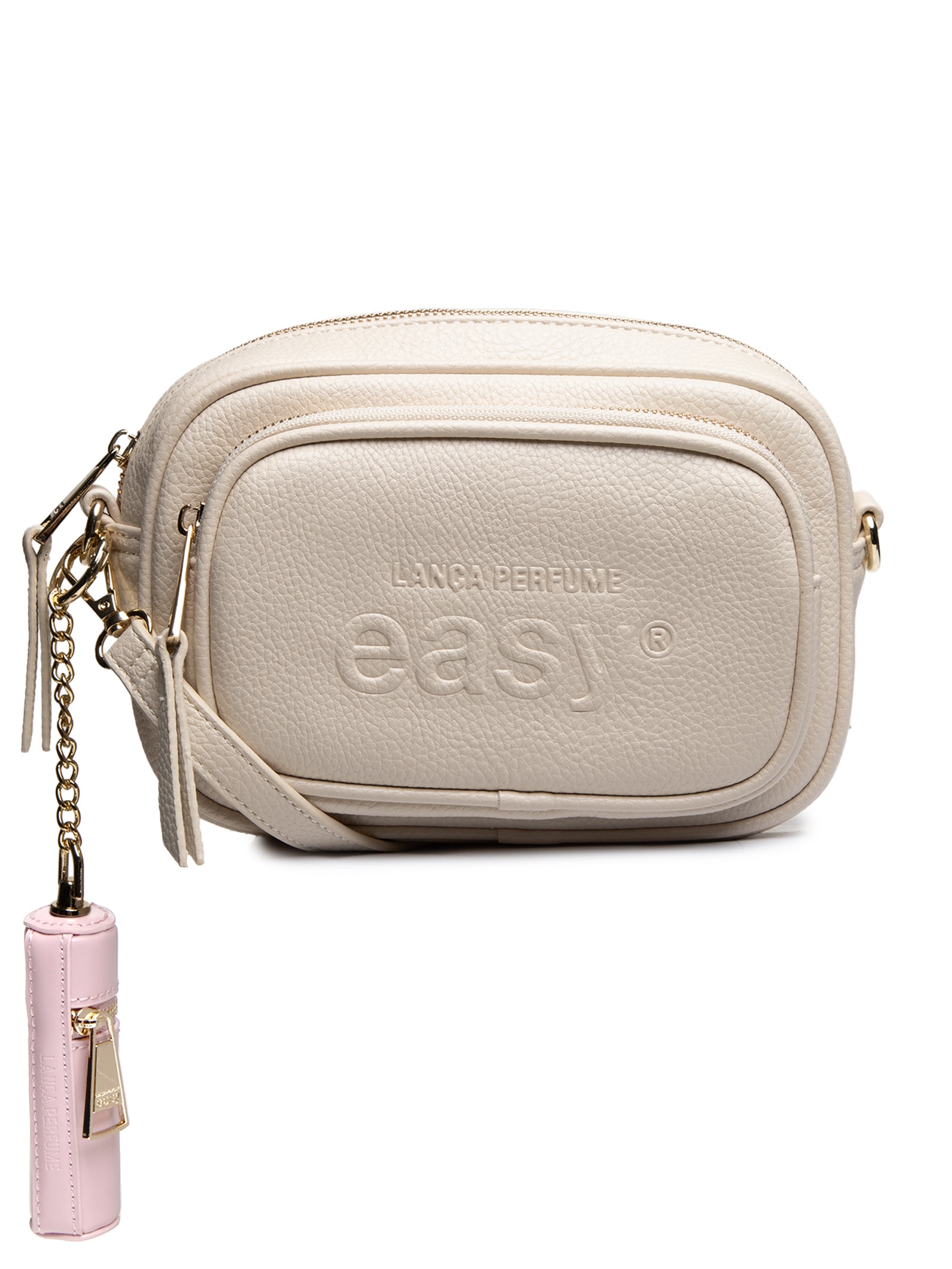 Bolsa Feminina Crossbody Porta Batom Easy Branco Lança Perfume