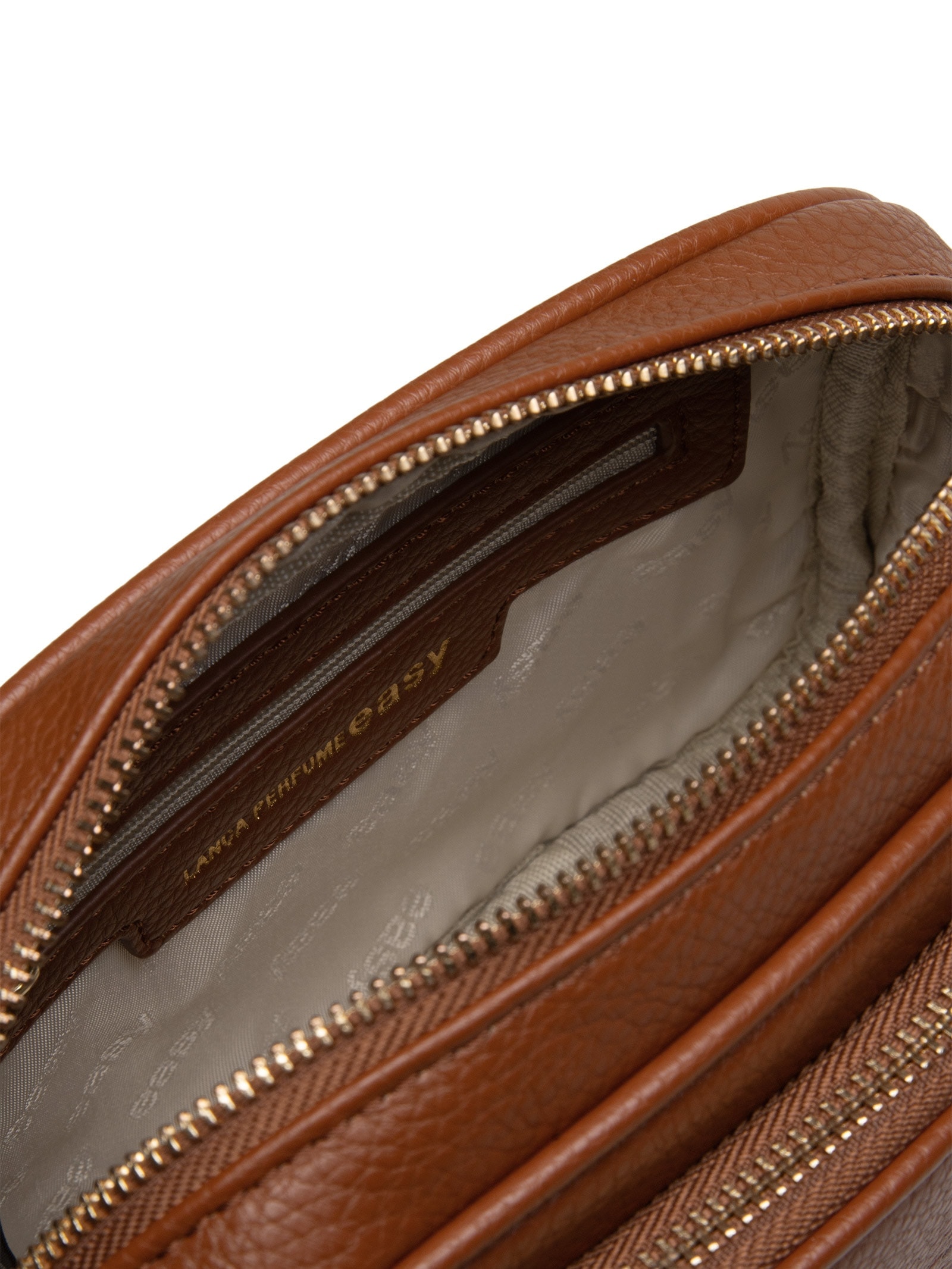 Bolsa Feminina Crossbody Porta Batom Easy Marrom Lança Perfume