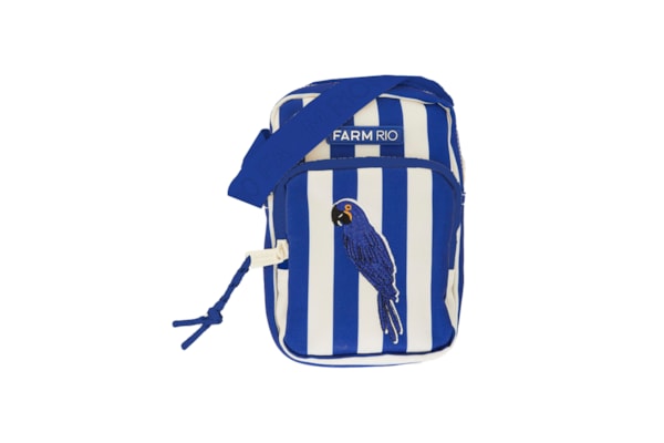 Bolsa Feminina Da Gema Arara Listrado - Azul