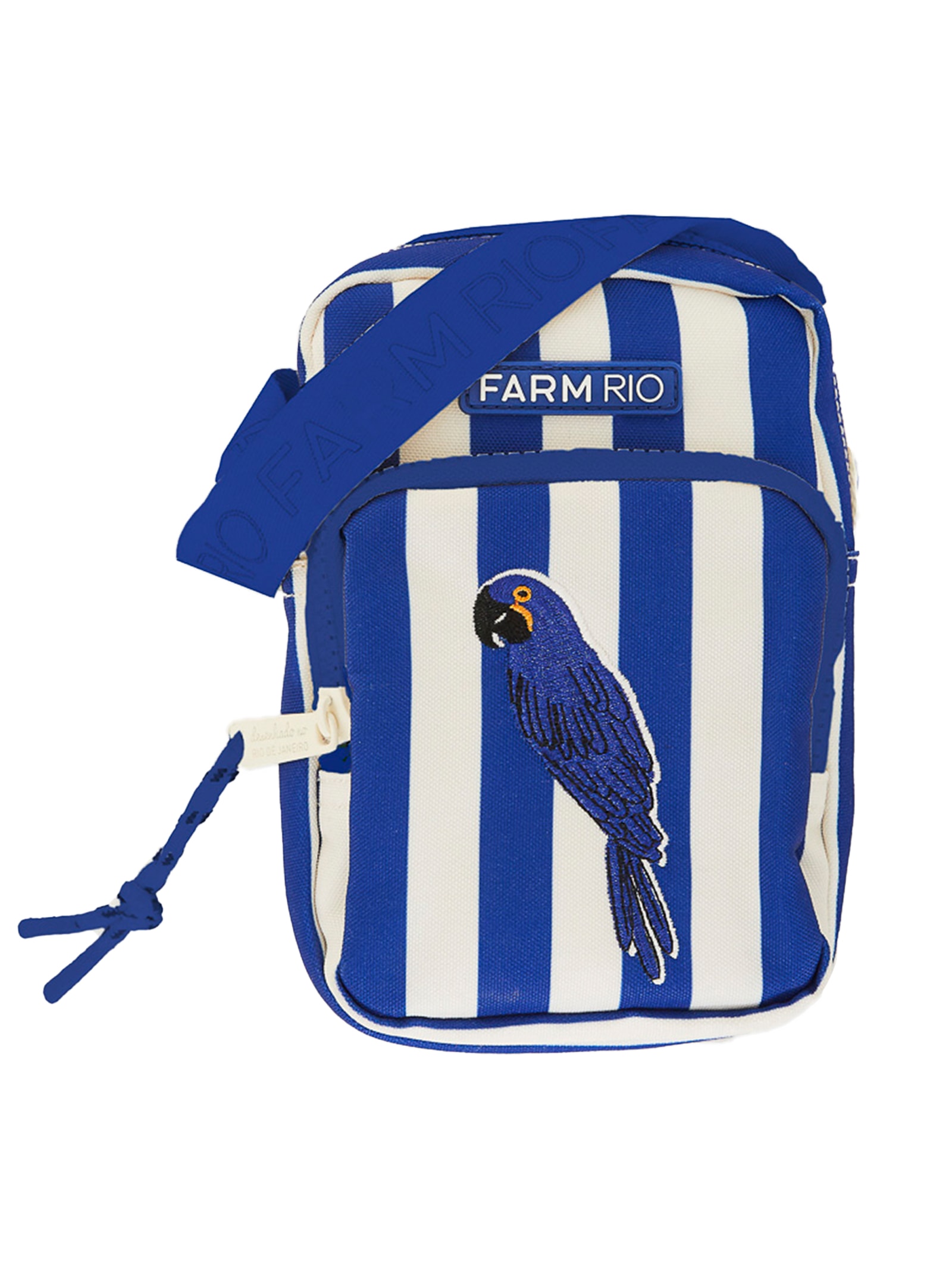 Bolsa Feminina Da Gema Arara Listrado Azul Farm Etc
