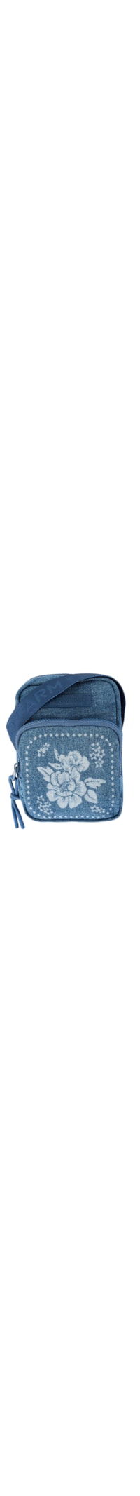 Bolsa Feminina Da Gema Jeans Lenço Tropical - Azul