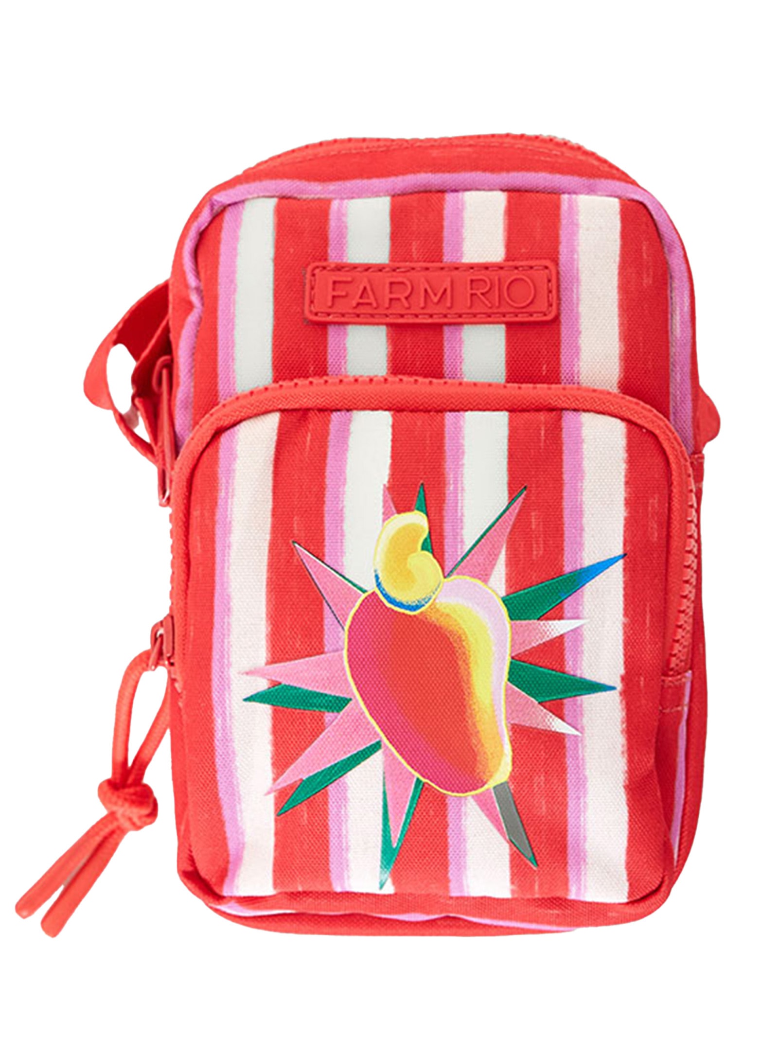 Bolsa Feminina Da Gema Listrado Silk Caju Vermelho Farm Etc