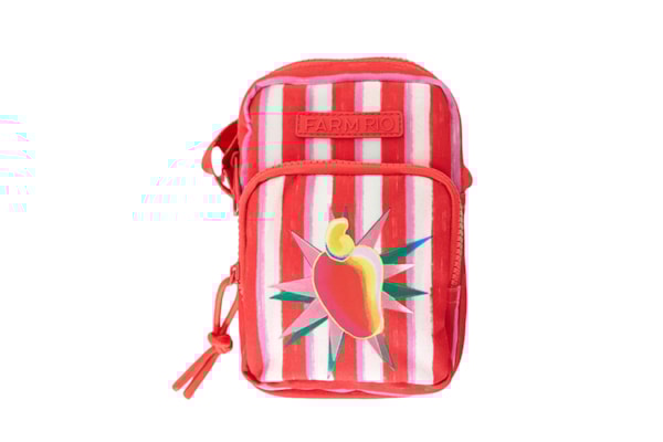Bolsa Feminina Da Gema Listrado Silk Caju - Vermelho