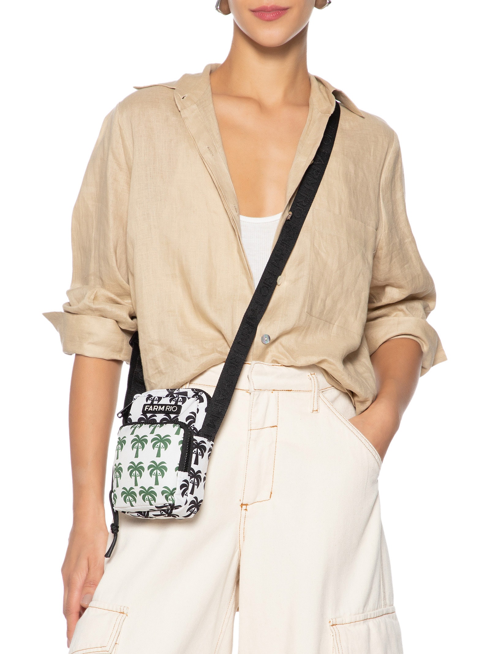 Bolsa Feminina Da Gema Multicolorido Azul Farm Etc