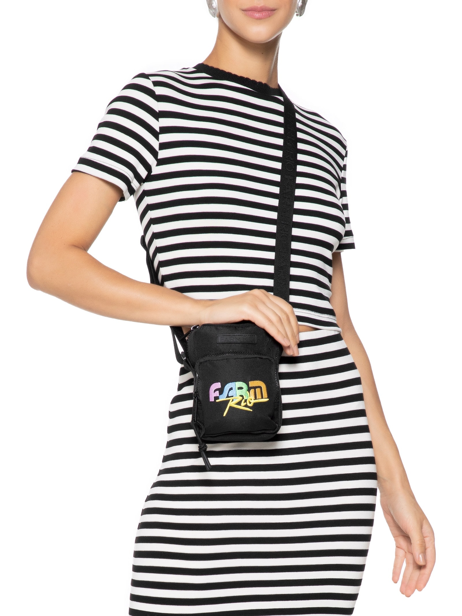 Bolsa Feminina da Gema Rio Fantasia Preto Farm Etc